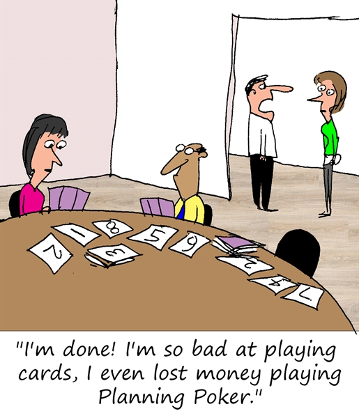 Humor - Cartoon: Agile Planning Poker